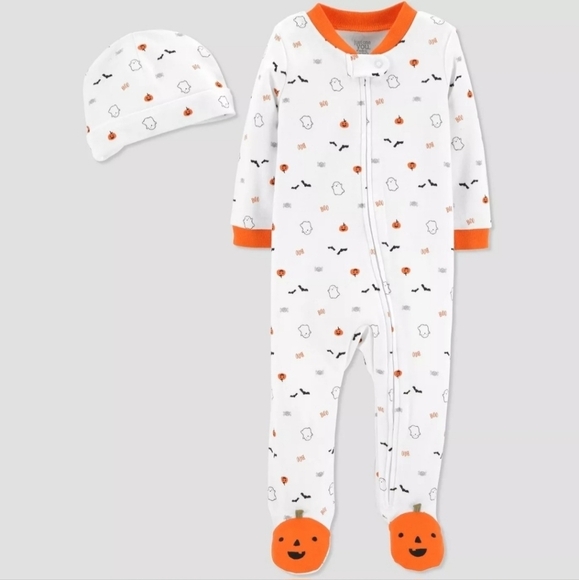 NWT Carter's Just One You Halloween One Piece w/ Hat Infant Size 6M Baby Fall - Picture 1 of 6